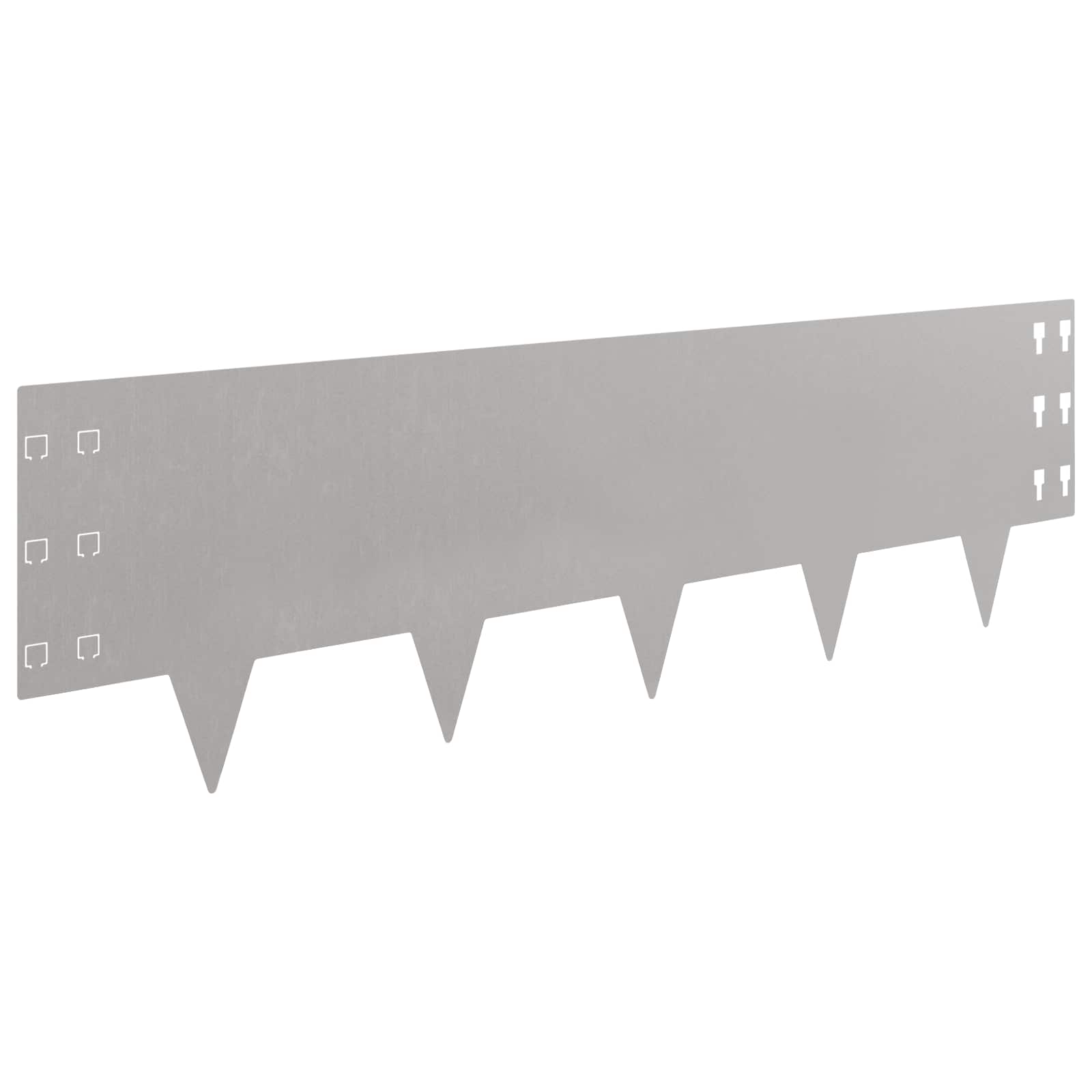 Raseneinfassung 10 pcs 100 x 12 cm Stahl Schwarz