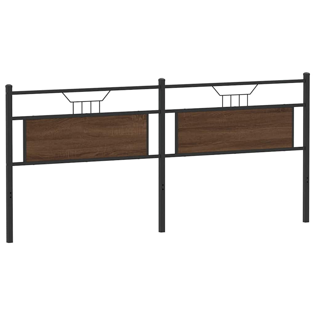 Ersatz-Kopfteil Räuchereiche 75 cm Holzwerkstoff und Stahl