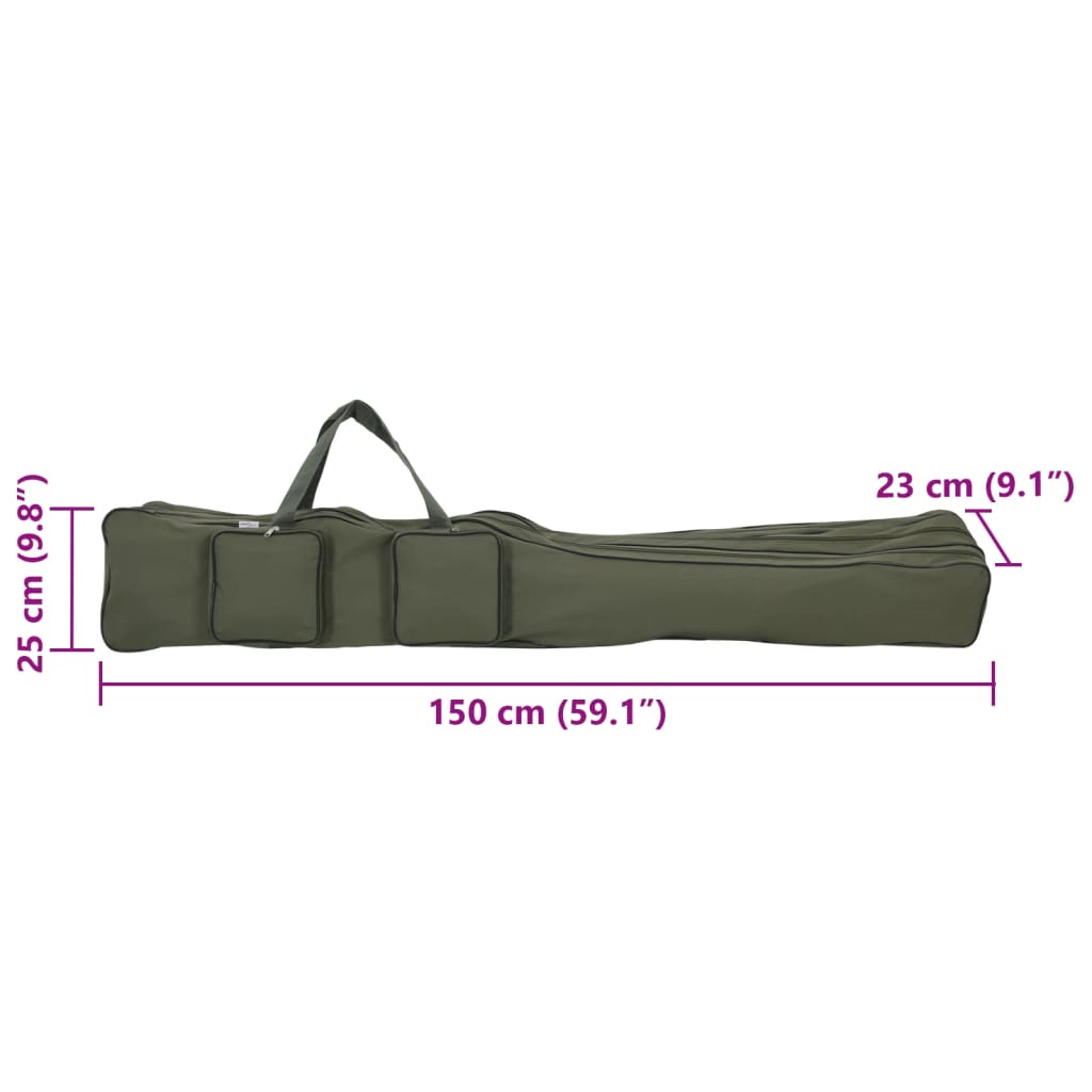 Angelrutentasche Grün Tarnfarben 150 cm Oxford-Gewebe