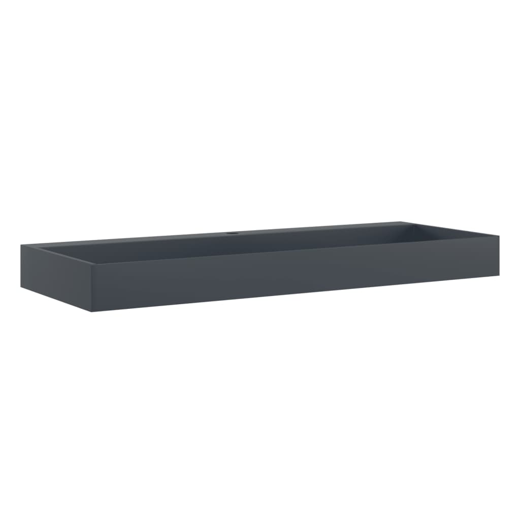 Waschbecken 60x38x11 cm Mineralguss/Marmorguss Mattschwarz