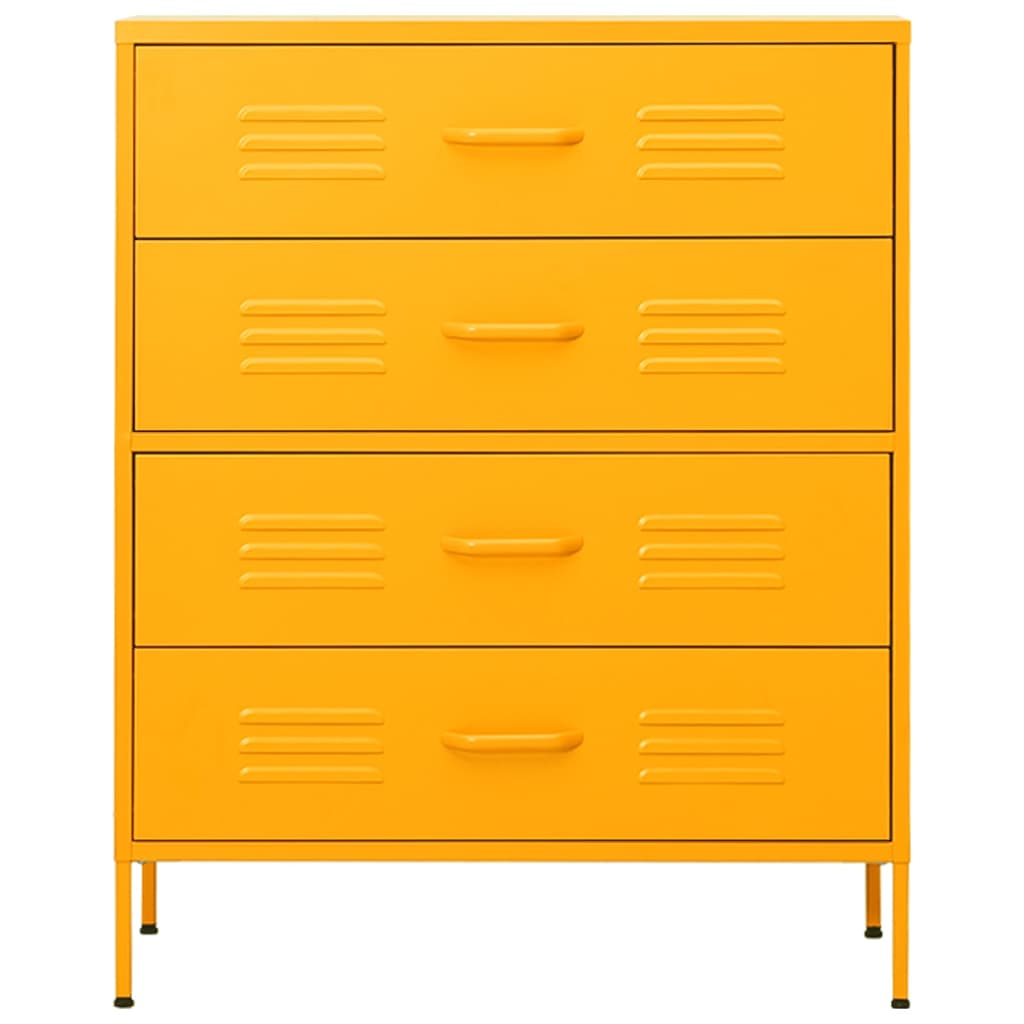 Kommode Olivgrün 80x35x101,5 cm Stahl