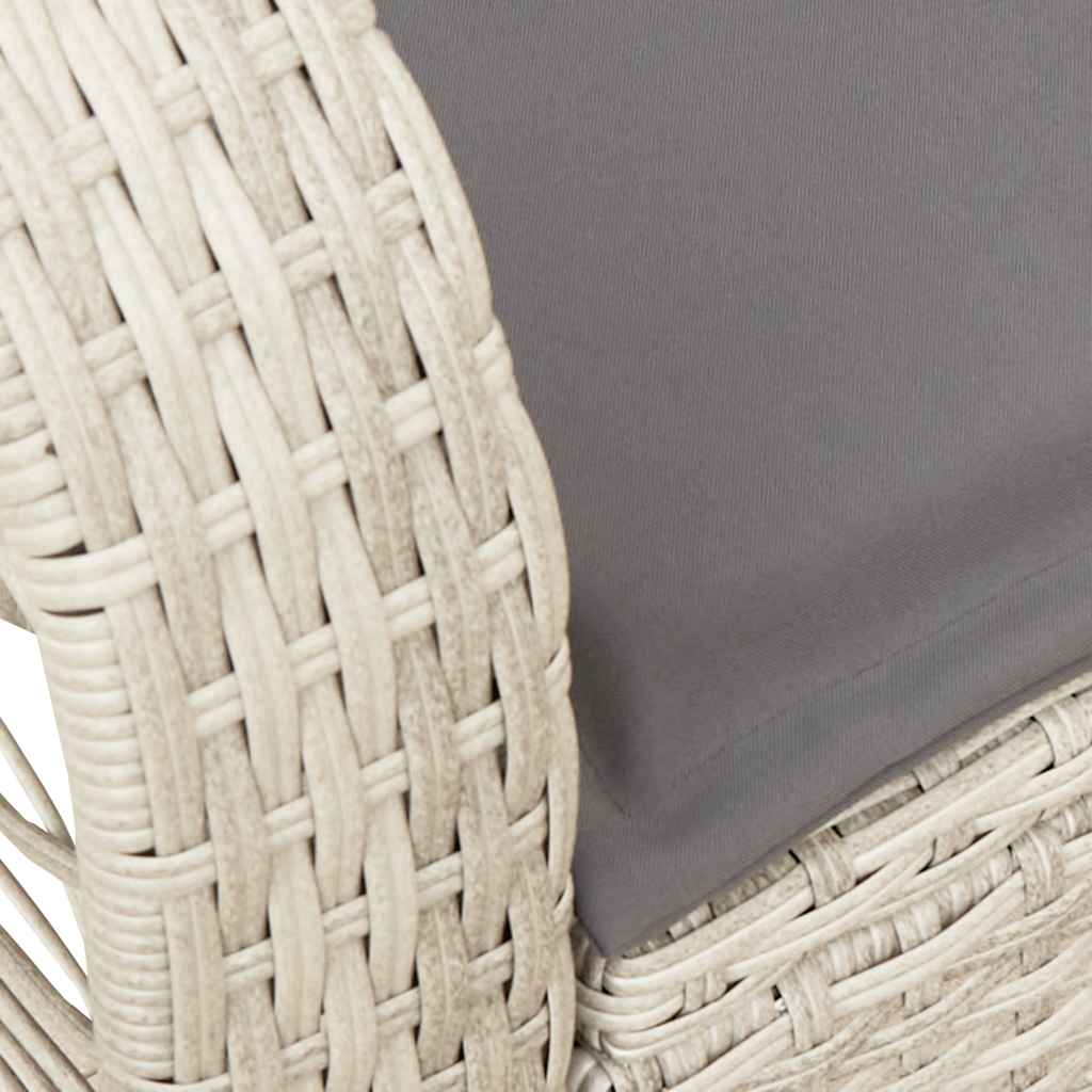 Garten-Schaukelstuhl mit Kissen Schwarz Poly Rattan