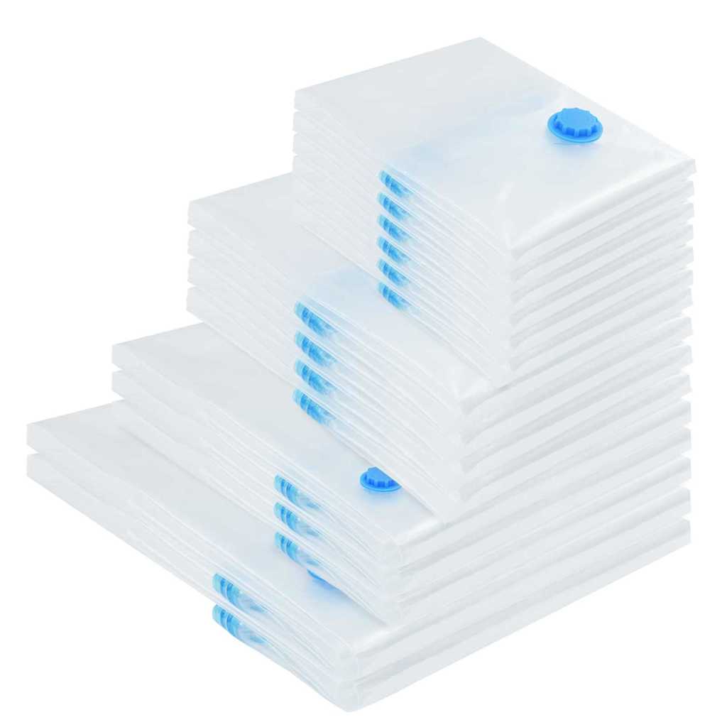 Aufbewahrungstaschen 5 pcs Transparent und Blau 70 x 50 cm