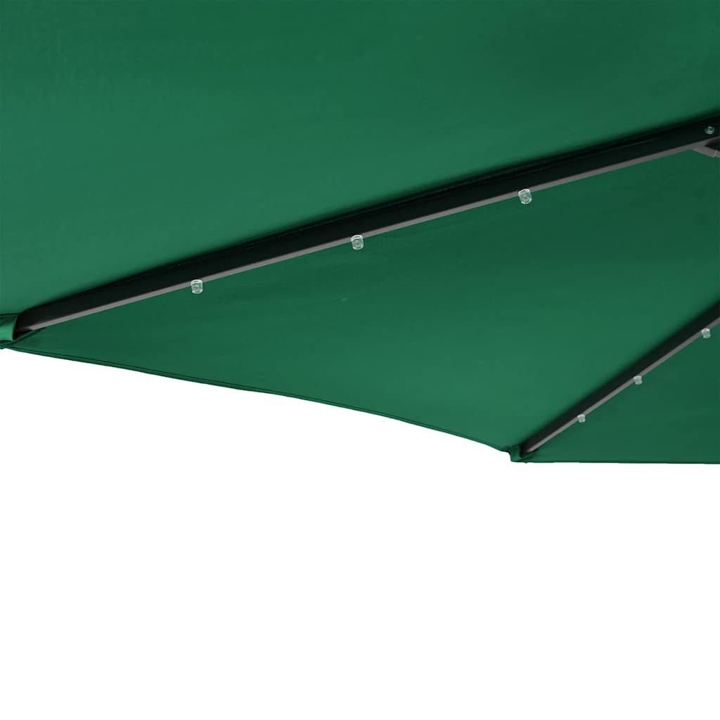 Sonnenschirm mit LED und Stahlmast Weiß 225x225x212 cm