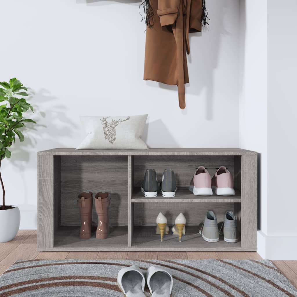 Schuhregal Weiß 100x35x45 cm Holzwerkstoff