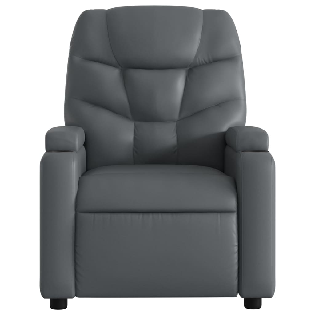 Massage-Relaxsessel, Kunstleder, Schwarz