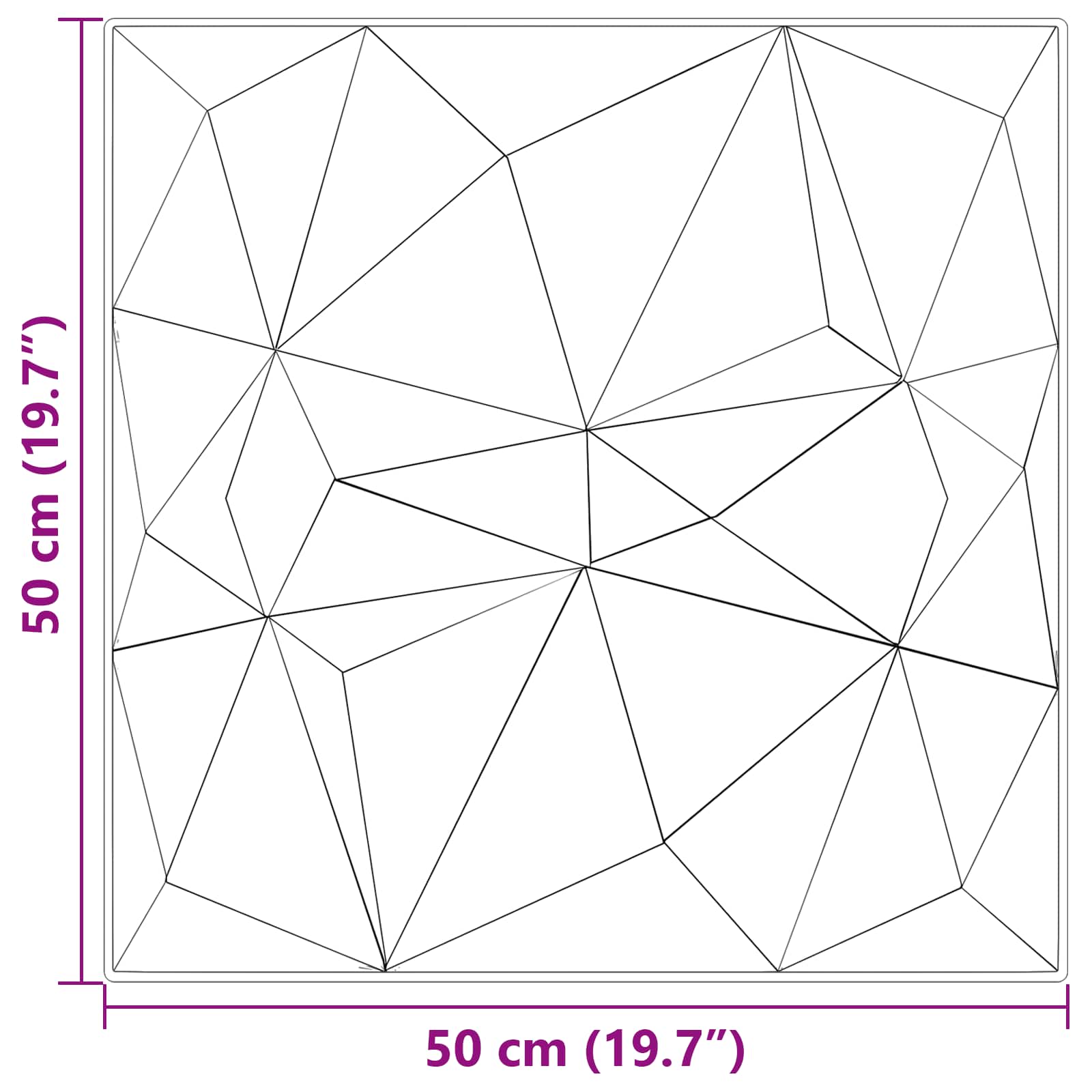 Wandpaneele 12 pcs Diamant Weiß 50 x 50 cm XPS Schaum