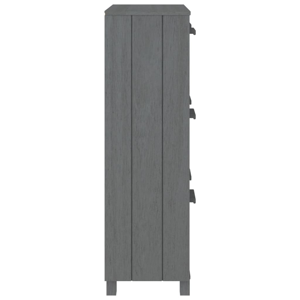 Schuhschrank HAMAR Honigbraun 59,5x35x117 cm Massivholz Kiefer