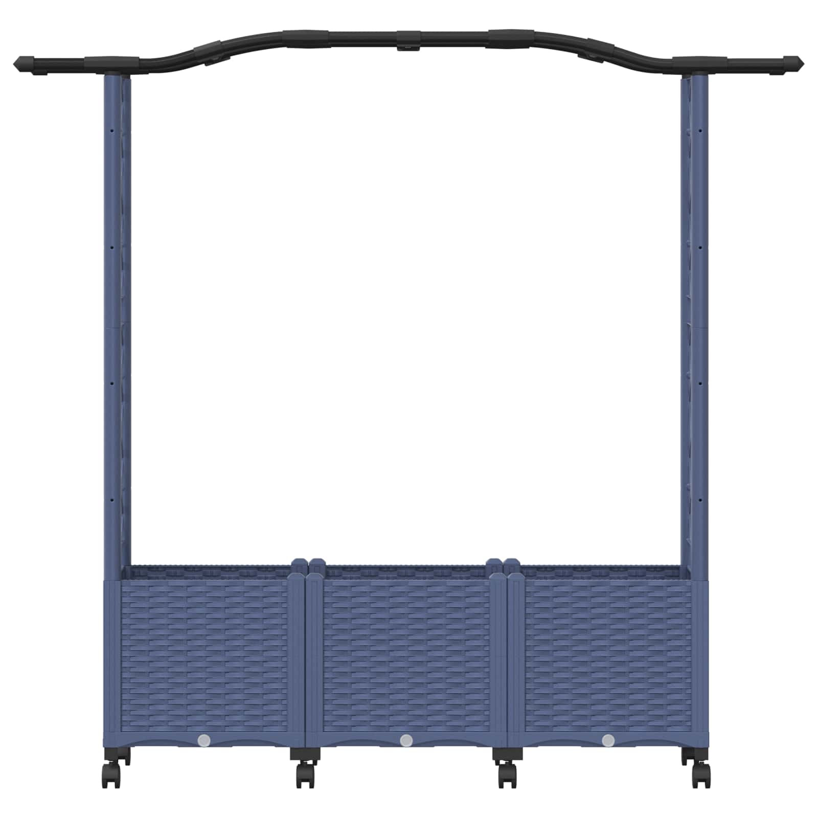 Hochbeet mit Rankgitter und Dach Braun 124 x 40 x 123 cm PP