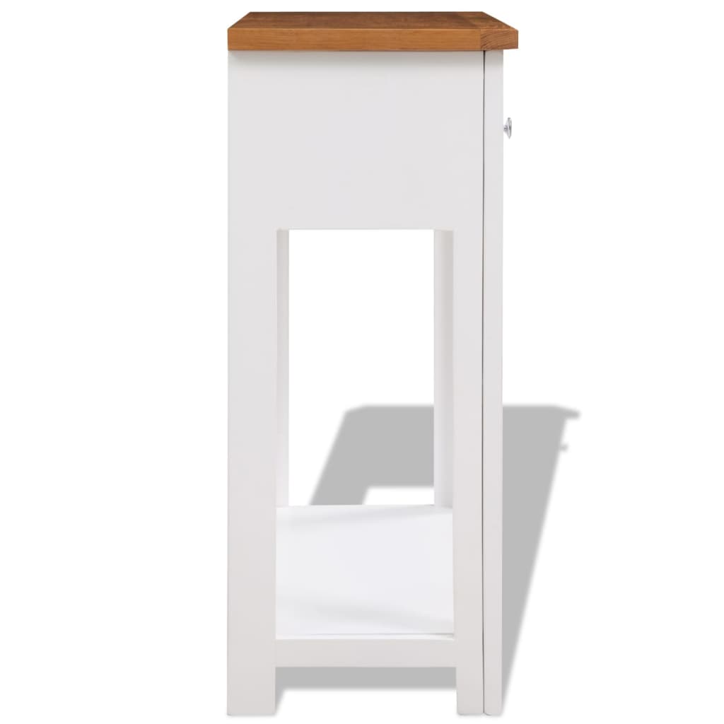 Konsolentisch 118x35x77 cm Massivholz Eiche