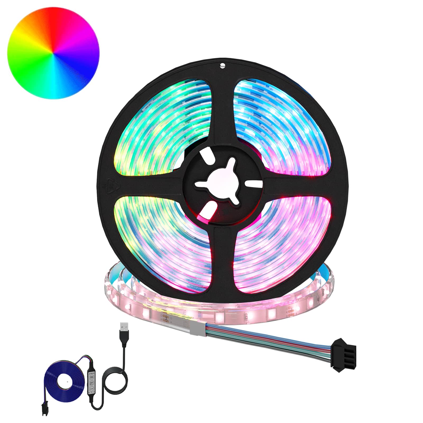 LED Streifen 2 pcs Schwarz und Transparent 3000 mm