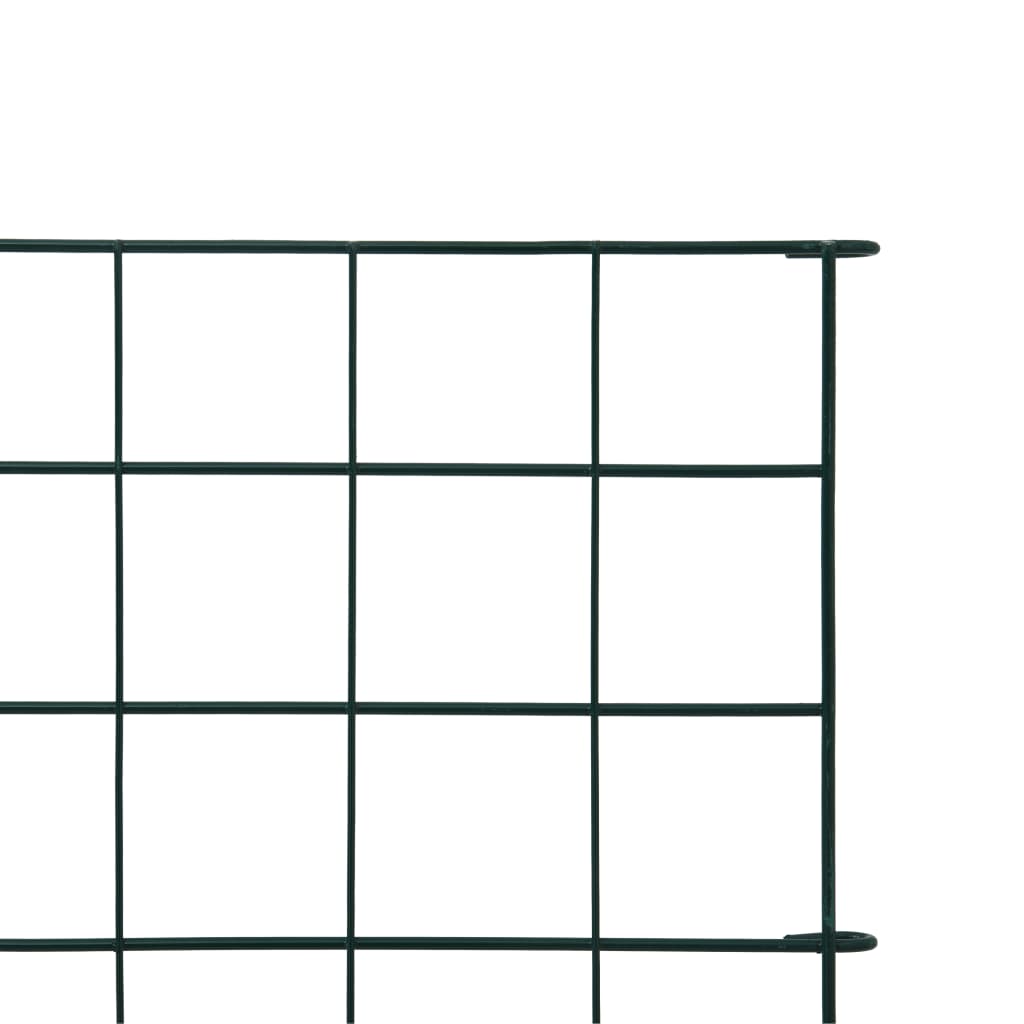 Gartenzaun Set Konvex 77,3x26 cm Grün