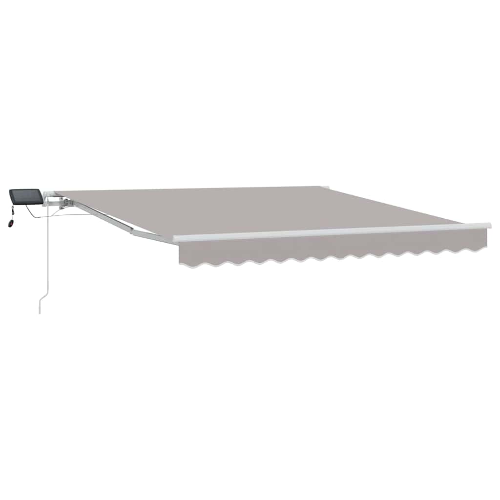 Markise Manuell Einziehbar mit LED 300x250 cm Blau und Weiß