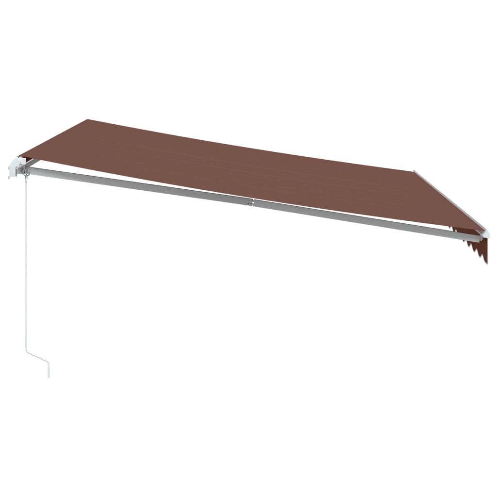 Markise Manuell Einziehbar mit LED 300x250 cm Blau und Weiß