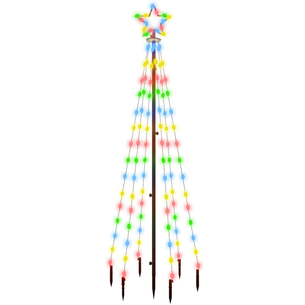 LED-Weihnachtsbaum mit Erdnägeln Mehrfarbig 310 LEDs 300 cm