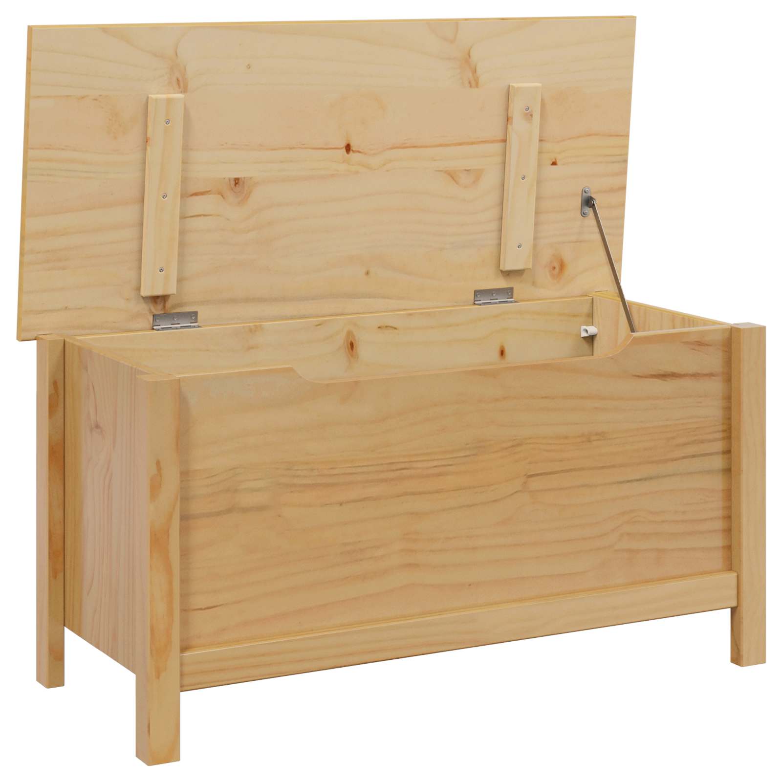 Aufbewahrungsbox mit Speicher HILL Honigbraun 90 x 40 x 45 cm
