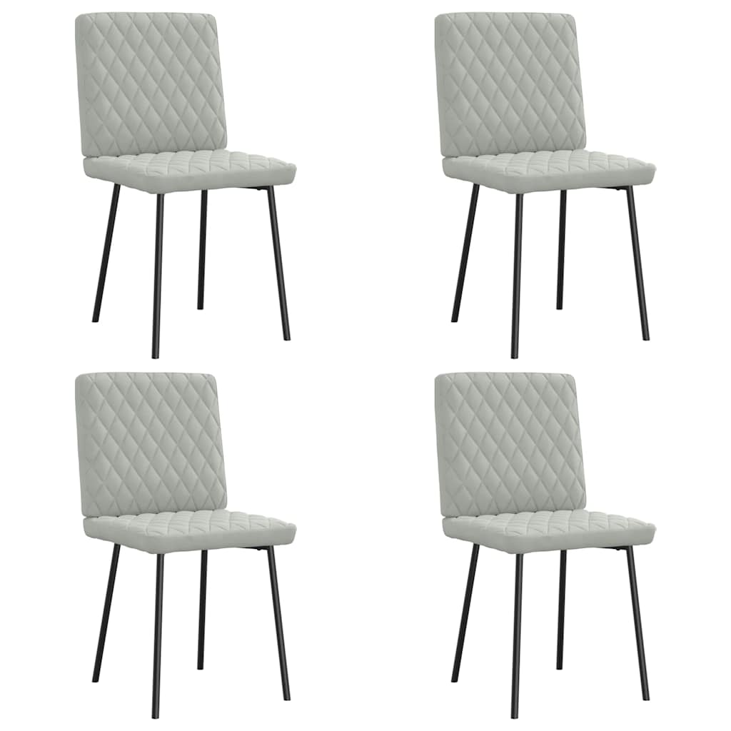 Esszimmerstühle 4 Stk. Creme Samt