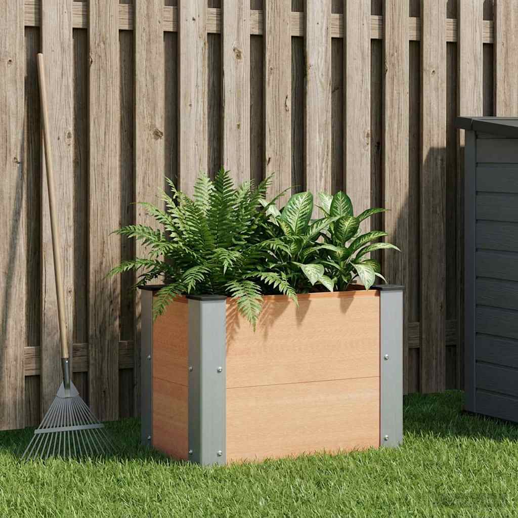 Garten-Hochbeet 200x50x54 cm WPC Grau