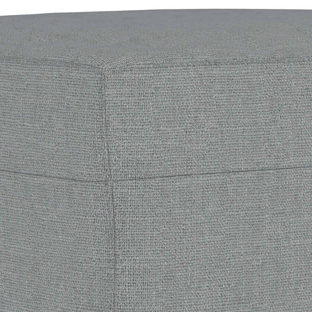 3-tlg. Sofagarnitur mit Kissen Creme Stoff
