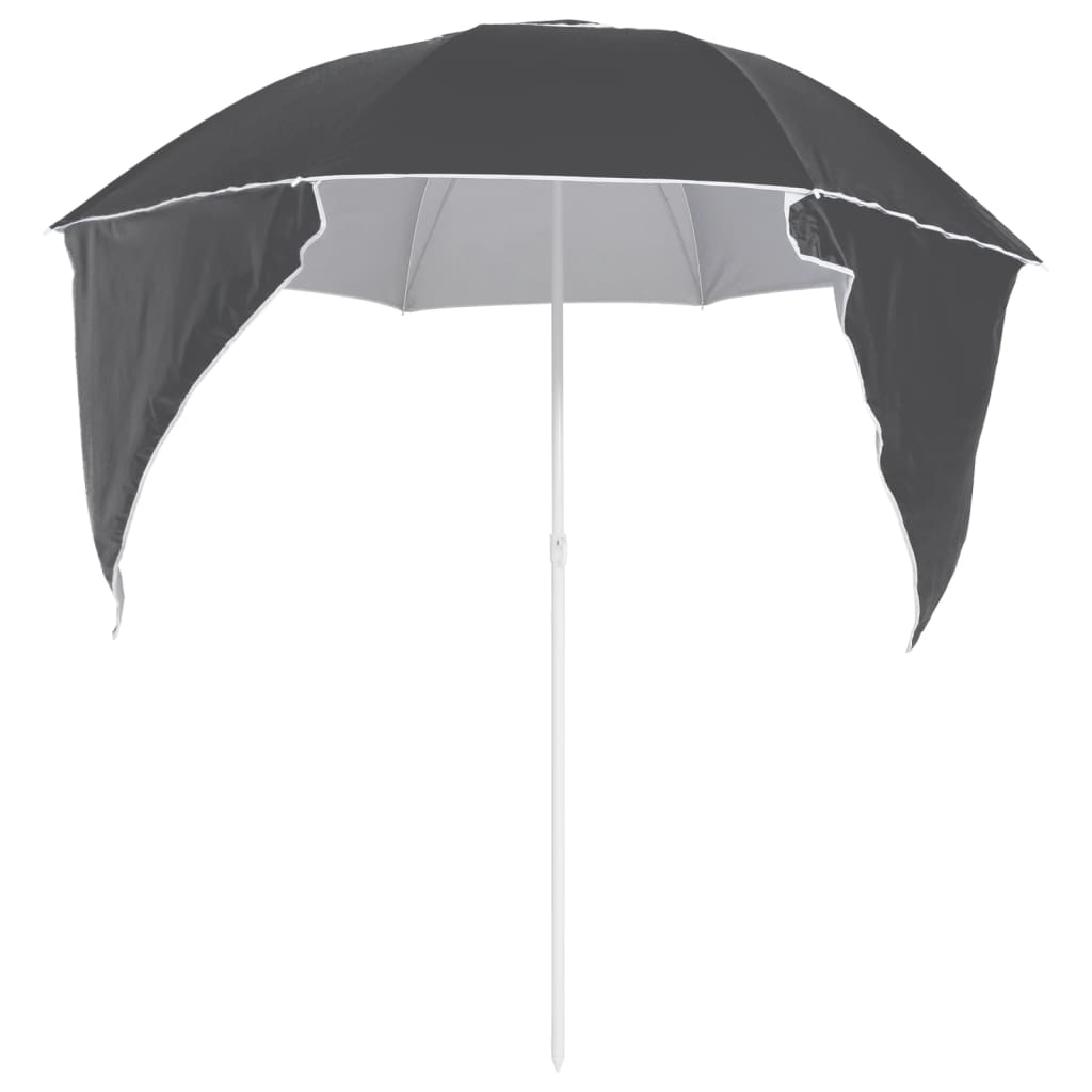 Strandschirm mit Seitenteilen Sandfarbe 215 cm