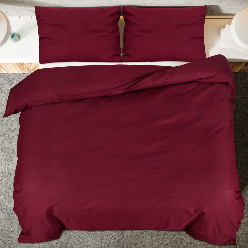 Bettwäsche-Set Anthrazit 140x200 cm Leichte Mikrofaser