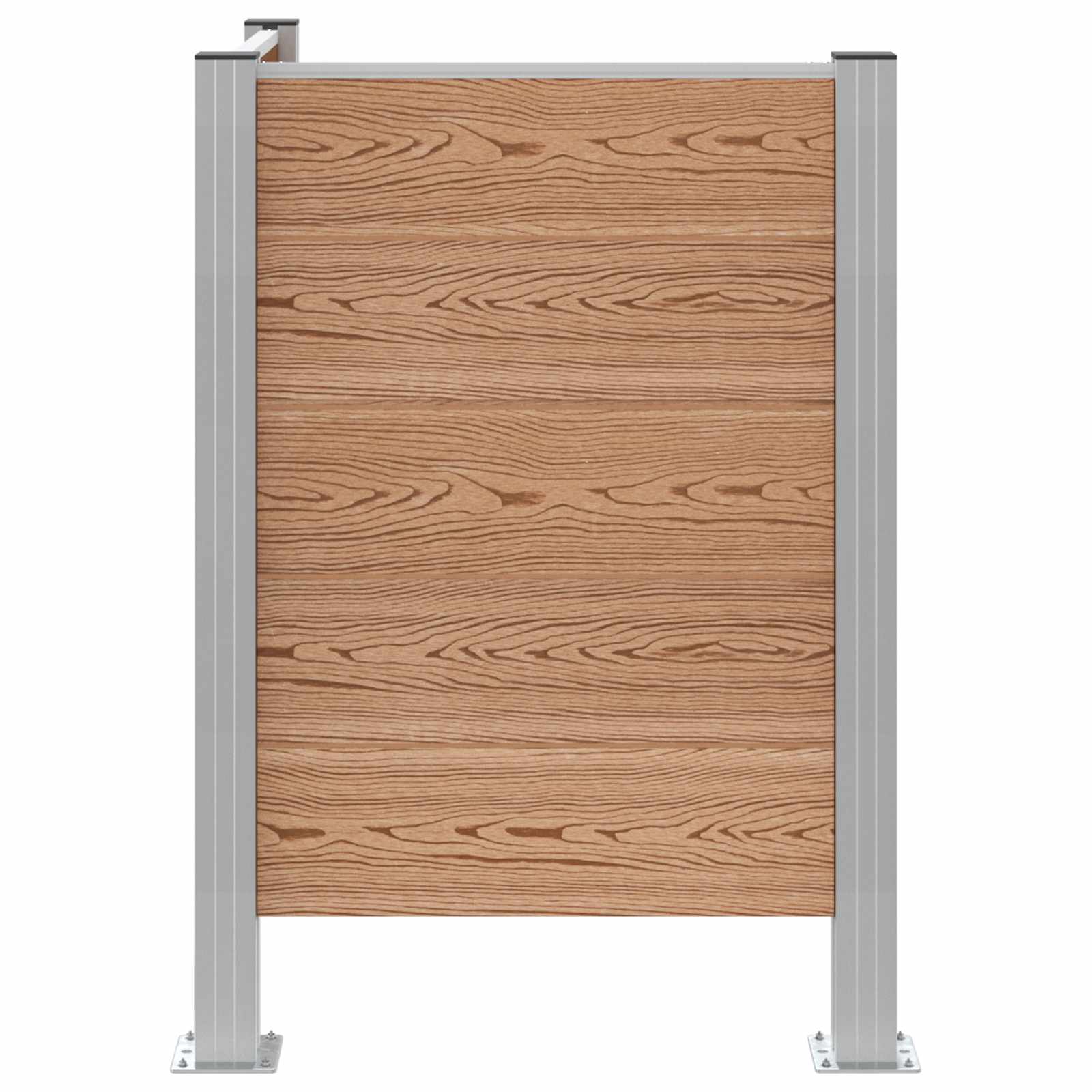 Mülltonnenzaun Braun 161 x 85 x 115 cm Aluminium und WPC