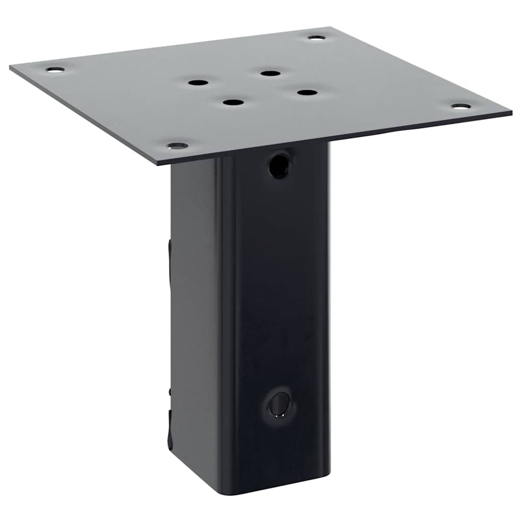 Pfostenträger Quadratisch 4Stk. Silber 46x46mm Verzinkter Stahl