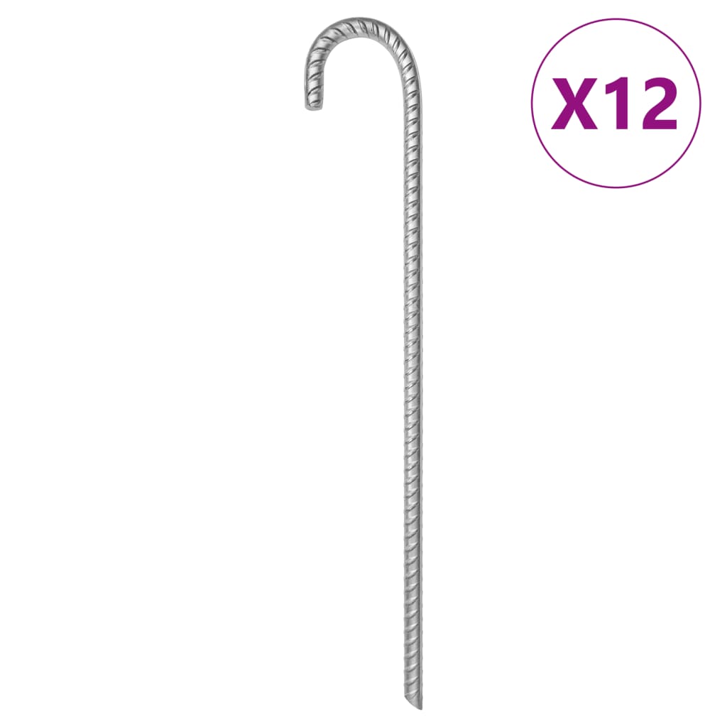 Zeltheringe 6 Stk. 37 cm Ø10 mm Verzinkter Stahl
