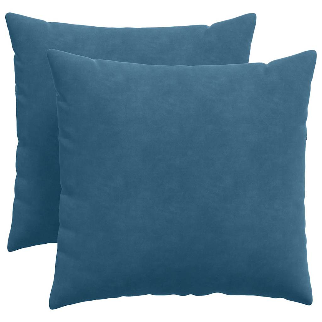 Sofakissen 2 Stück Blau 50 x 30 cm Cordstoff