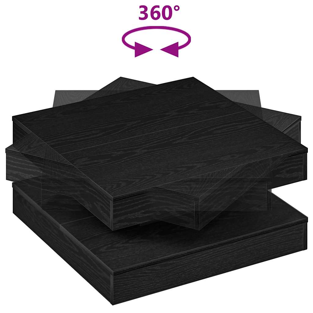 Couchtisch 360-Grad Drehbar Weiß 90x90x34,5 cm