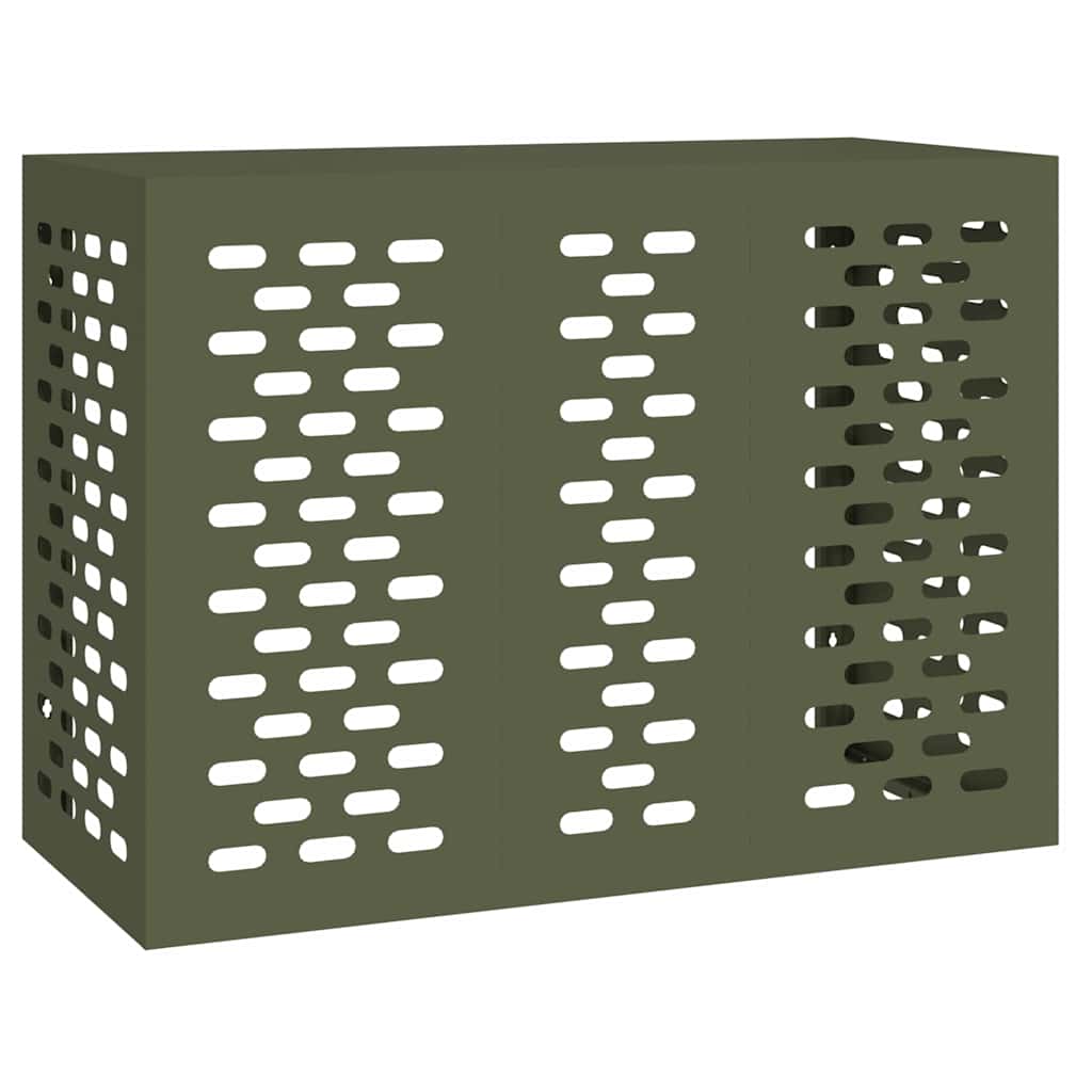 Klimaanlagenabdeckung Schwarz 90 x 40 x 60 cm Stahl
