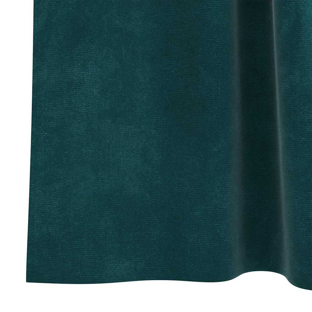Verdunkelungsvorhänge 2 pcs Schwarz 140 x 140 cm Samt