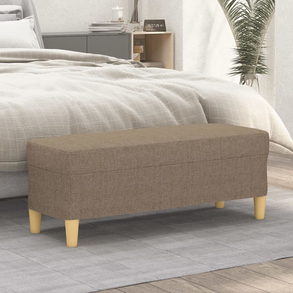 Sitzbank Hellgrau 70x35x41 cm Stoff