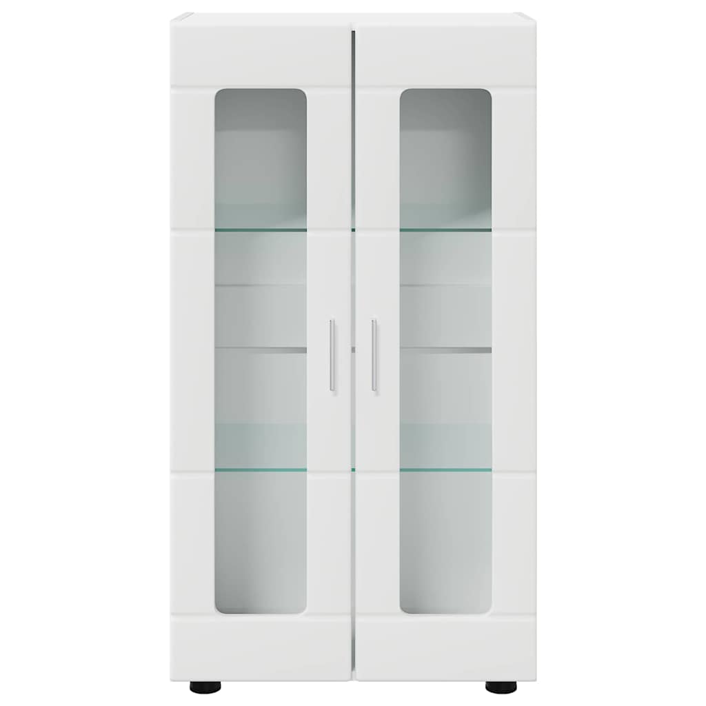 Highboard mit Regal FLORIN Weiß 60 x 35 x 182 cm Holzwerkstoff