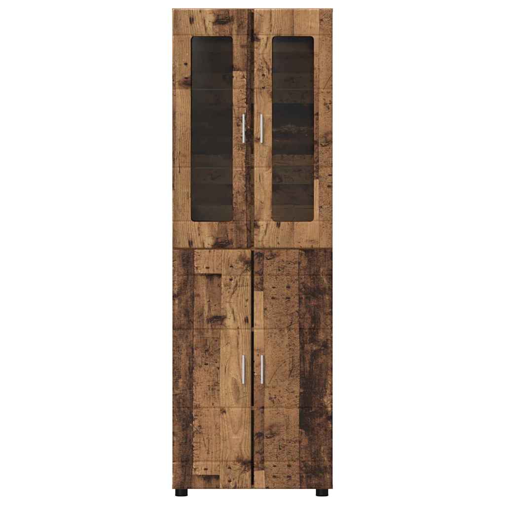 Highboard mit Regal FLORIN Weiß 60 x 35 x 182 cm Holzwerkstoff