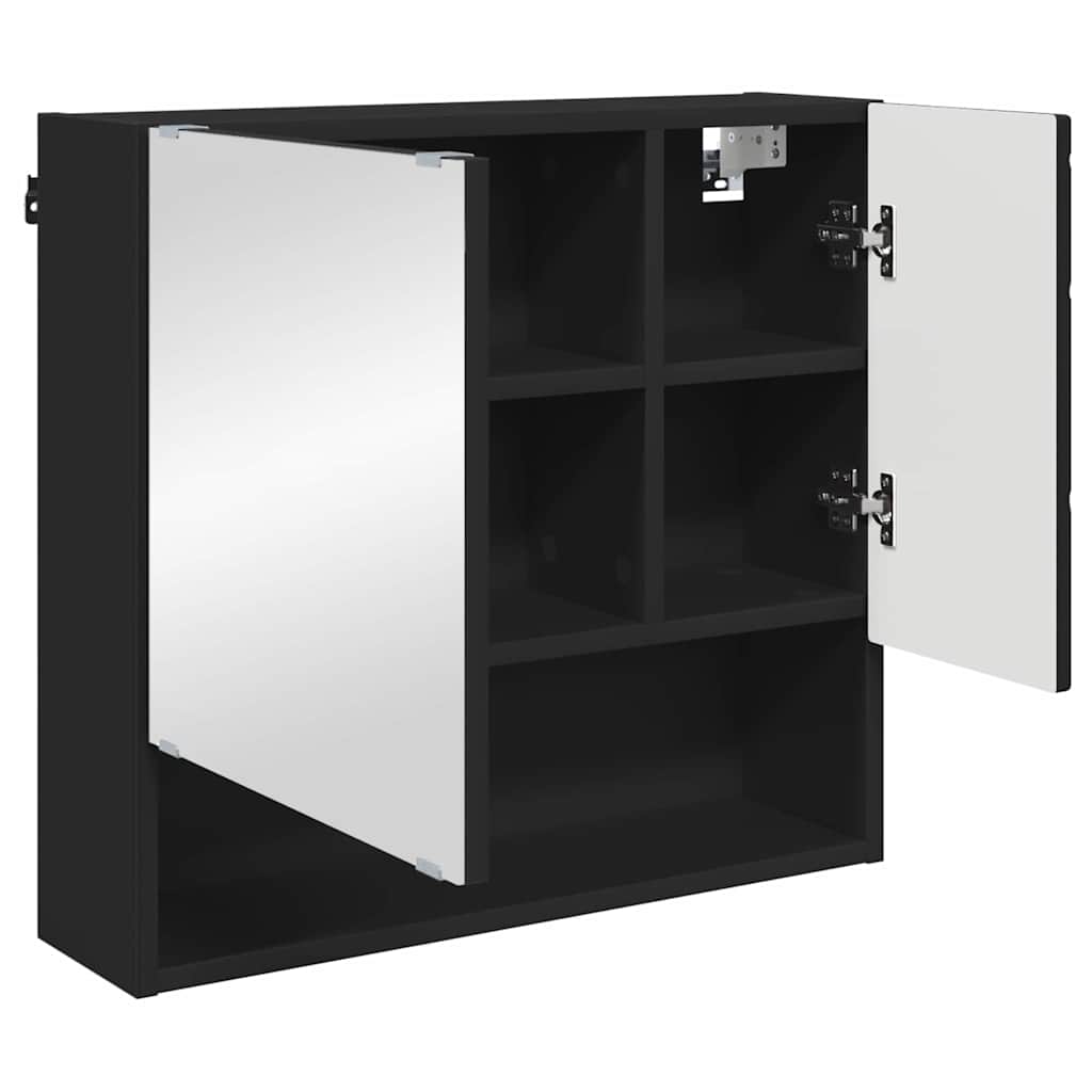 Badezimmermöbel-Set mit Tür 3 pcs Weiß Holzwerkstoff & Metall