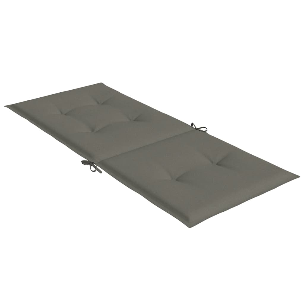 Hochlehner-Auflagen 2 Stk. Melange Anthrazit 120x50x7cm Stoff