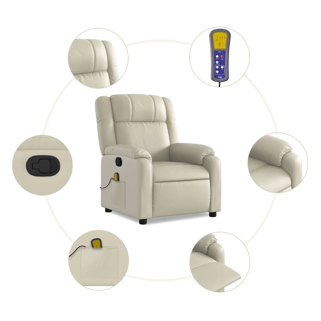 Massage-Relaxsessel, Kunstleder, Schwarz