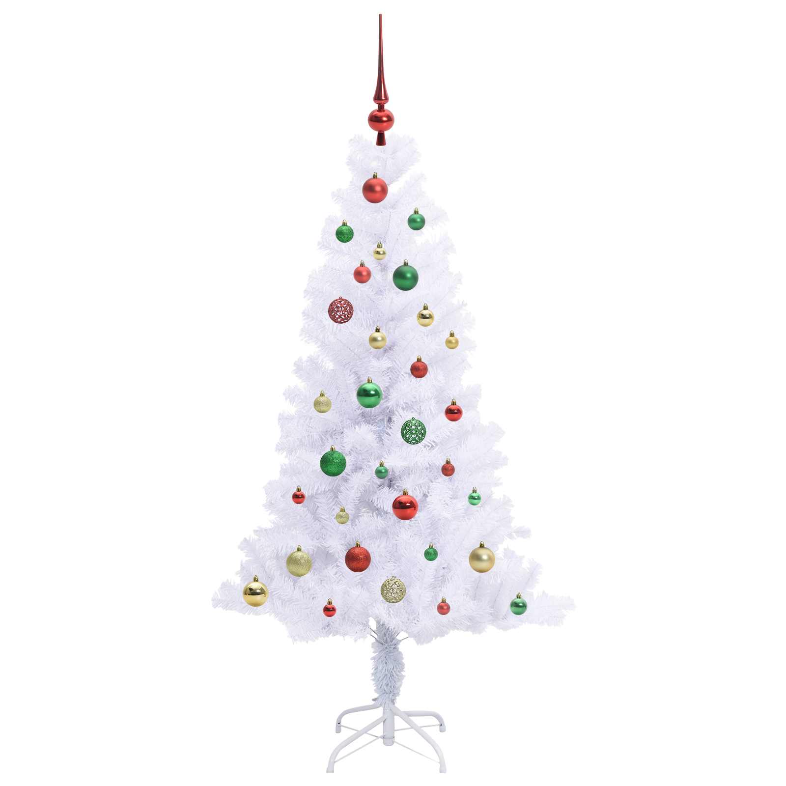 Künstlicher Weihnachtsbaum Weiß 120 cm PVC und Stahl