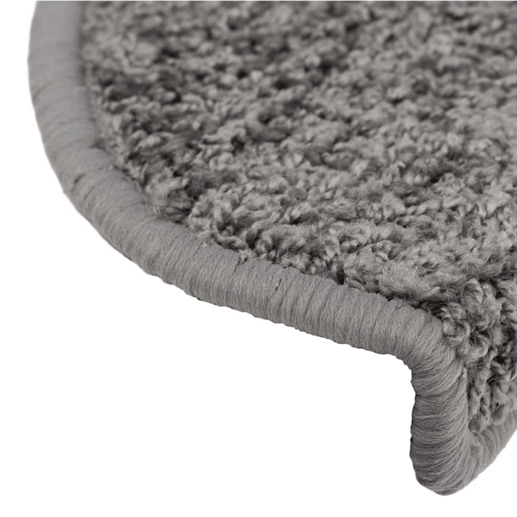 Stufenmatten 15 Stk. 56x17x3 cm Grau Halbrund