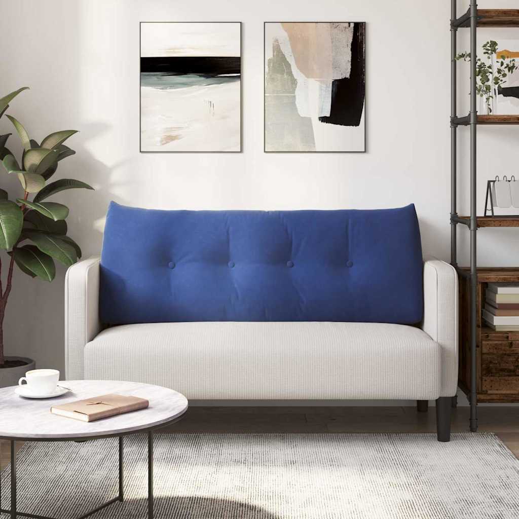 Rückenkissen Blau 45 x 24 x 50 cm Samt
