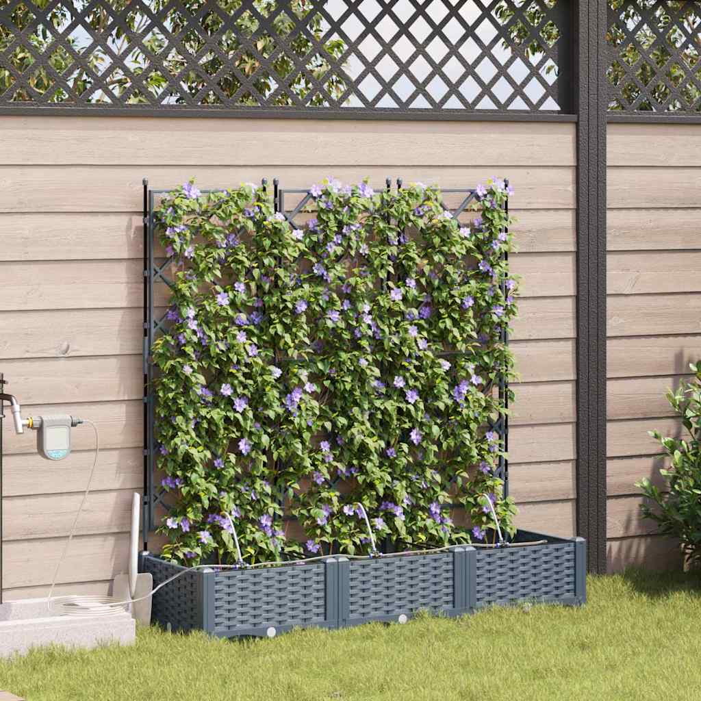 Garten-Pflanzgefäß 4 Stk. Braun 160 x 40 x 22 cm PP