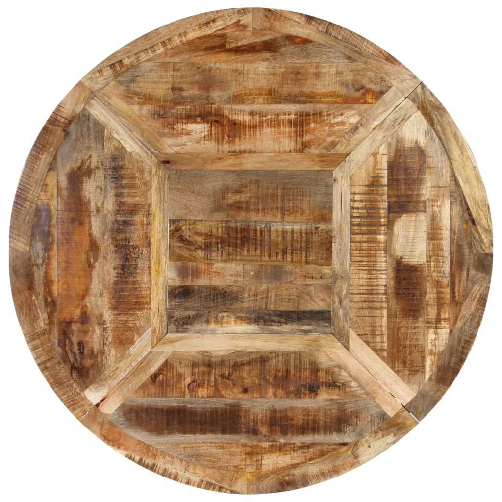 Esstisch Ø110x75 cm Raues Massives Mangoholz