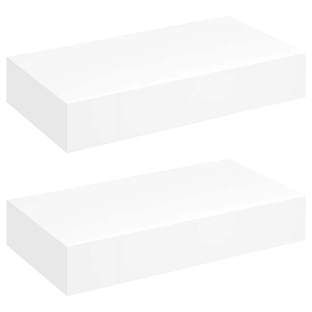 Wandregal mit Schublade MDF Weiß