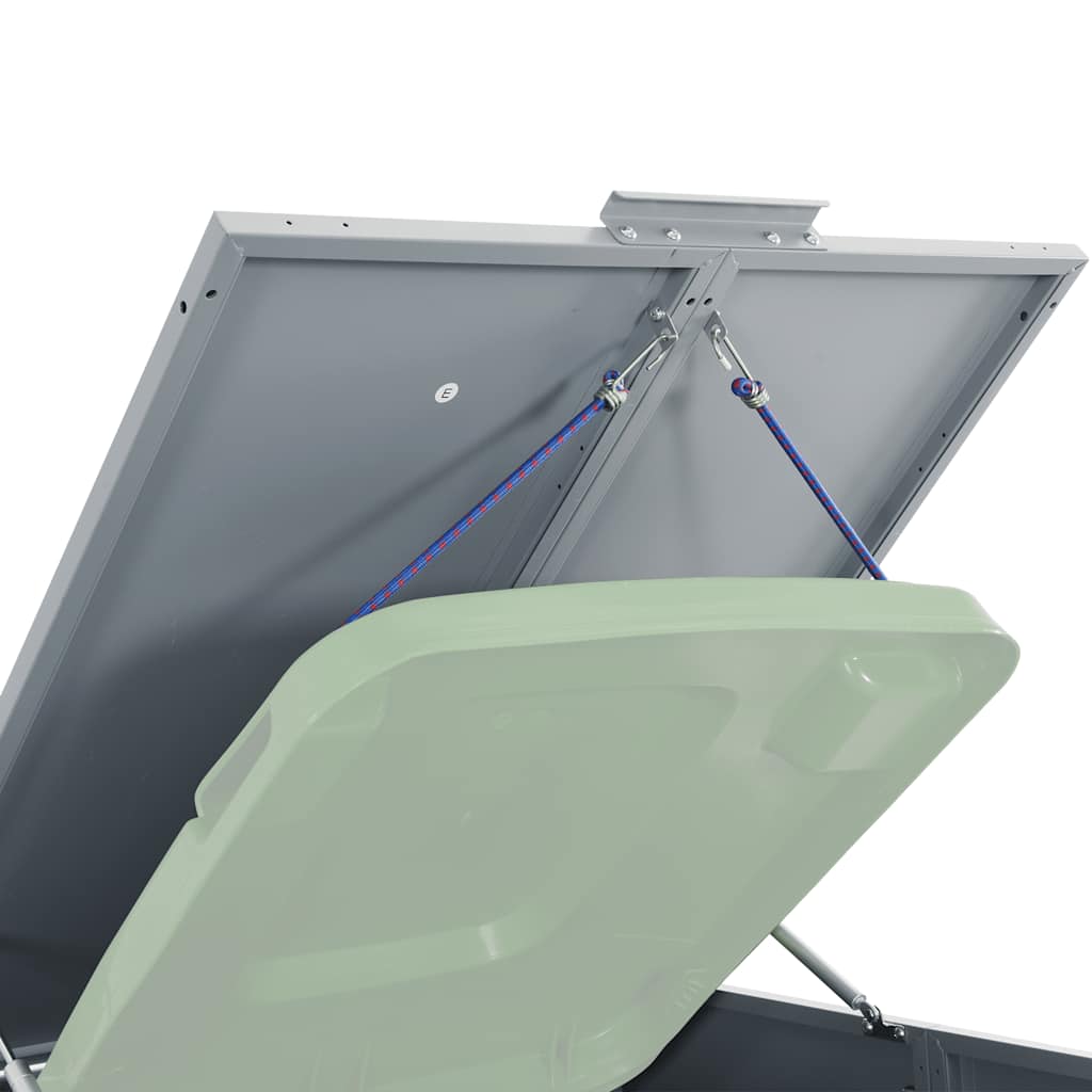 Mülltonnenbox für 2 Tonnen Schwarz 138x79x117 cm Stahl