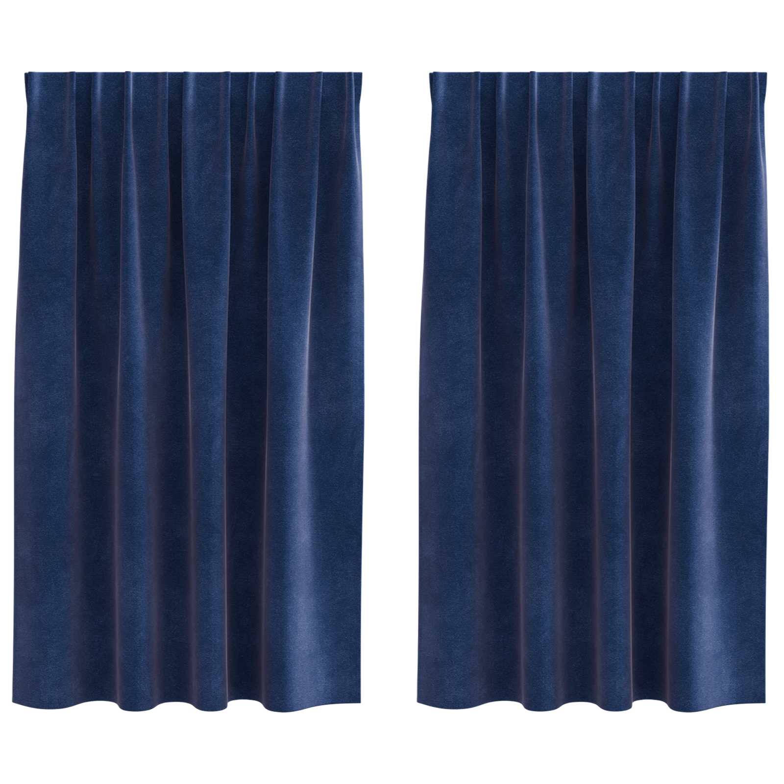 Verdunkelungsvorhänge 2 pcs Schwarz 140 x 140 cm Samt