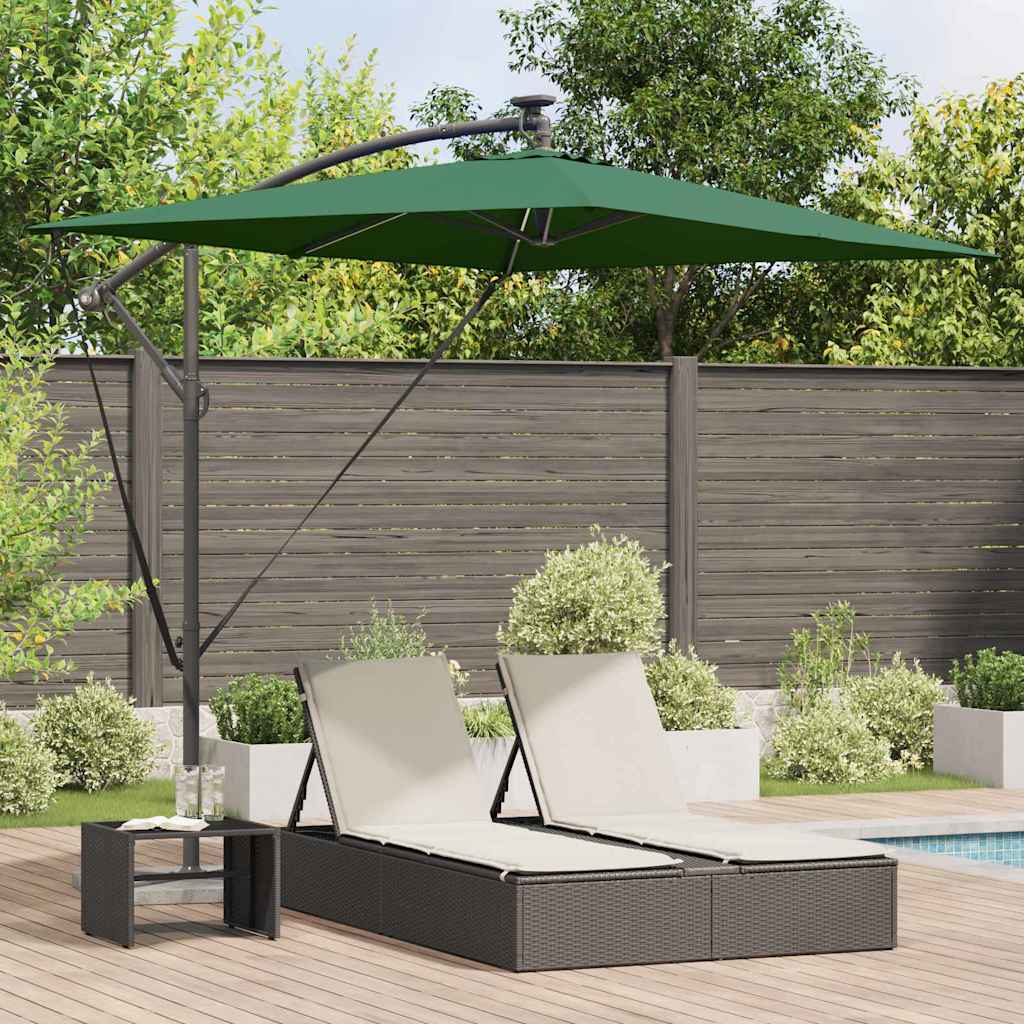 Sonnenschirm Sand 294 x 200 x 270 cm Polyester und Aluminium