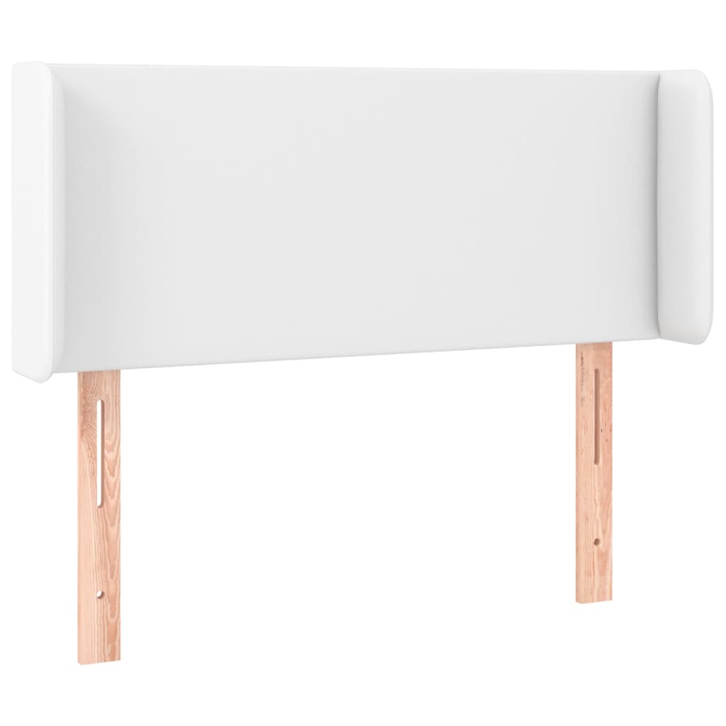Kopfteil mit Ohren Creme 83x16x78/88 cm Kunstleder