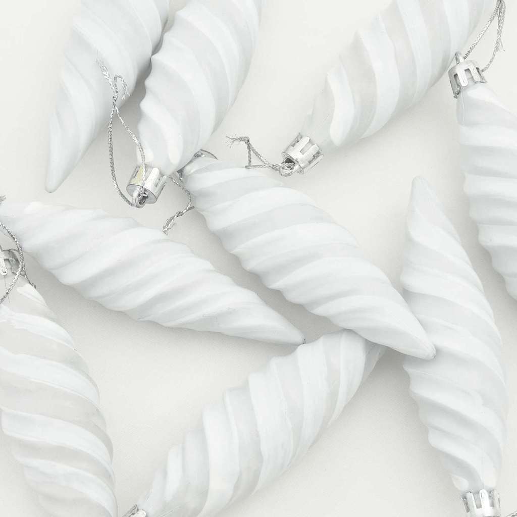 Weihnachtliche Spiralenform Kugel 40 pcs Silber Kunststoff