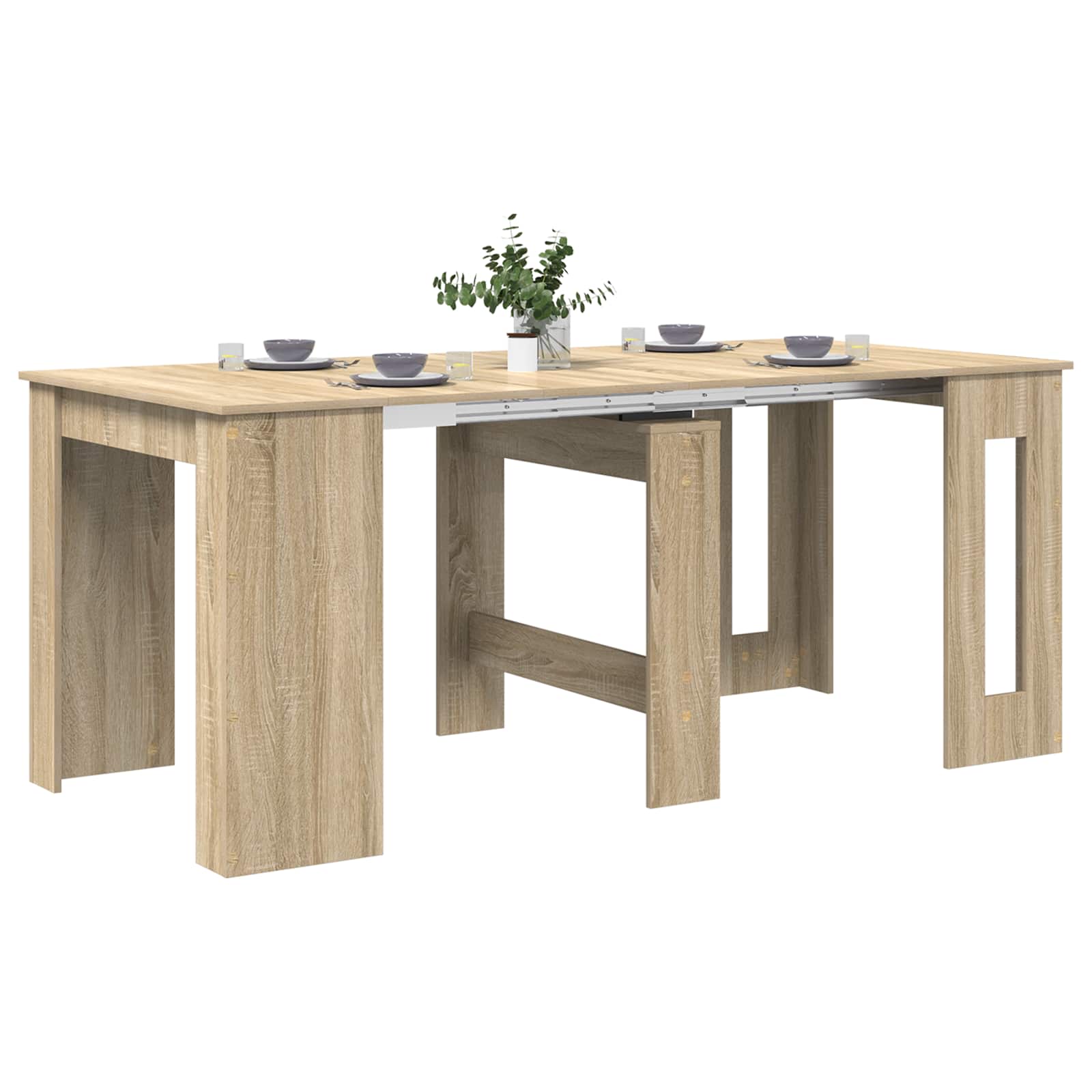 Esstisch 180 x 85 x 75 cm Holzwerkstoff Schwarze Eiche